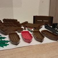Lego parti di vecchia nave pirata