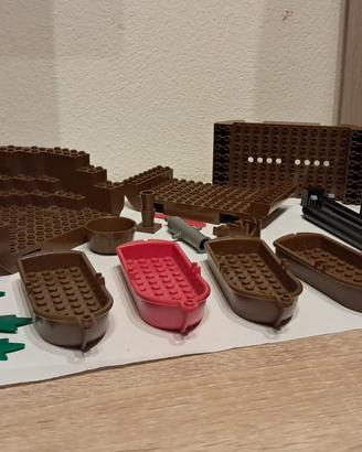 Lego parti di vecchia nave pirata