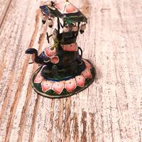 ELEFANTE INDIANO MINI SOPRAMMOBILE ANTICO ARGENTO