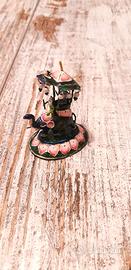 ELEFANTE INDIANO MINI SOPRAMMOBILE ANTICO ARGENTO