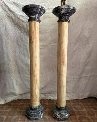 Coppia di colonne in marmorino vintage
