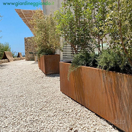 FIORIERA IN ACCIAIO CORTEN O VERNICIATA