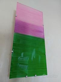 Applique Leroy Merlin in vetro fucsia e verde