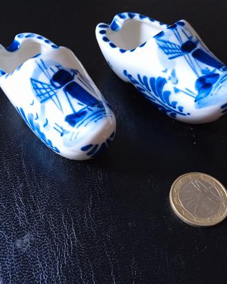 Coppia Zoccoli Olandesi Blu di Delft (8 cm)