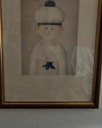 Litografia multiplo su carta di. Bueno