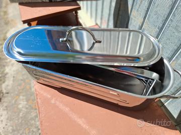 Pescera Zamponiera Frabosk in Acciaio Inox - 45 cm