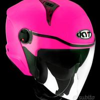 KYT Casco Jet D-CITY - Plain - Fuxia