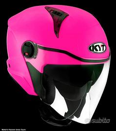 KYT Casco Jet D-CITY - Plain - Fuxia