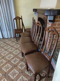 6 sedie in legno