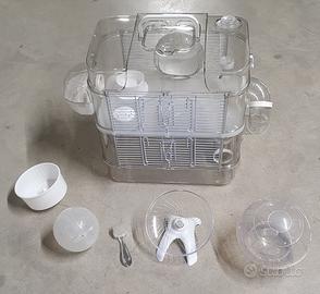 Gabbia criceto, giochi e palle passeggiata