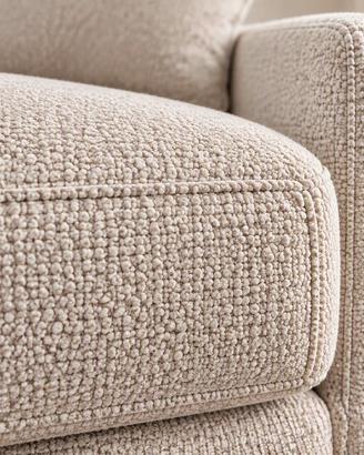 Divano 3 Posti Nuovo Viktoria| Tessuto Beige Bucle