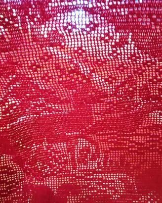 Coppia centrotavola colore rosso natalizio. 