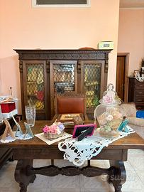 Libreria, scrivania, 2 sedie
