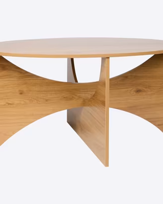 Tavolino da caffè ovale in legno MDF