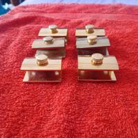 6 Reggimensole per Vetro Dorati