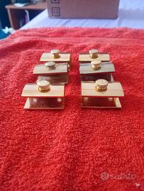 6 Reggimensole per Vetro Dorati