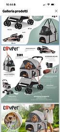 passeggino cani Lovpet