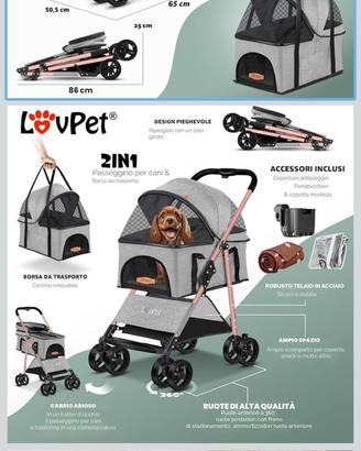 passeggino cani Lovpet