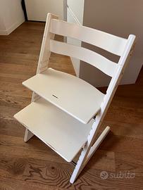 Seggiolone Sedia Stokke Tripp Trapp Bianca