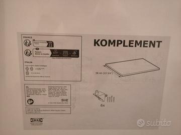 KOMPLEMENT Ripiano, bianco armadio IKEA 100x58 cm