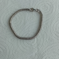 Bracciale argento tubolare snake