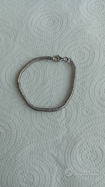 Bracciale argento tubolare snake