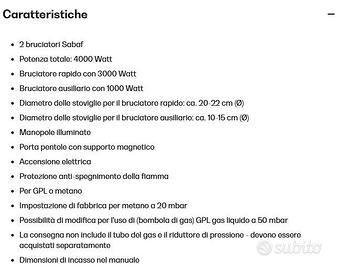 piano cottura  Klarstein a 2 fuochi