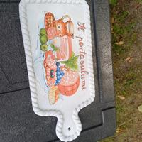 Vassoio in ceramica il portasalumi 36 cm x 27 cm 