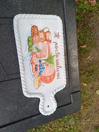 Vassoio in ceramica il portasalumi 36 cm x 27 cm 