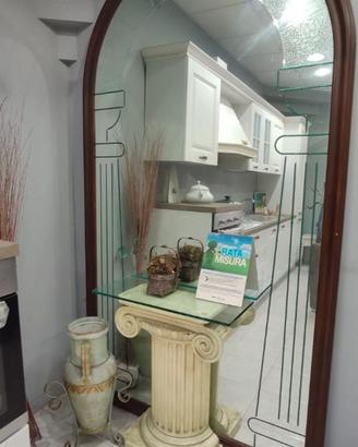 Specchio con colonna in marmo piu  portaombrelli