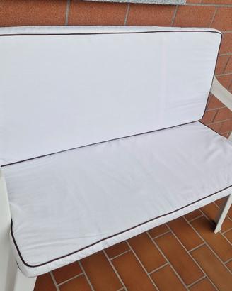 Cuscini per panca o panchina bianchi
