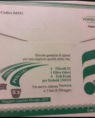 Kit originale Vorwerk Folletto kobold 130/131