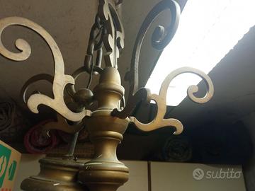 lampadario in ottone