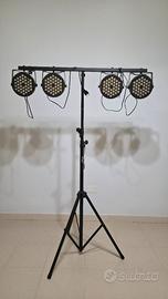 4 fari Led RGB 36W multicolor + stativo Tiger