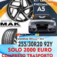 Cerchi in lega con pneumatici audi a5 20