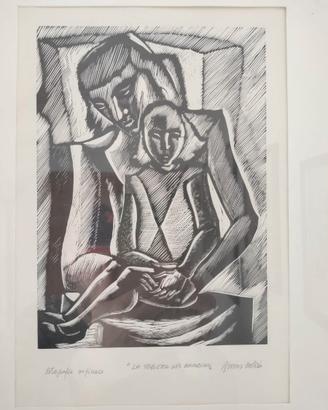 BRUNO COLORIO INCISIONE "LA TOELETTA DEL BAMBINO"