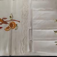 TOVAGLIA per 6 jacquard dama RICAMATA 100% COTONE