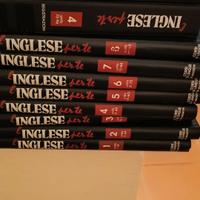 Corso inglese con libri nuovi e cassette