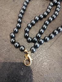 collana perle nere ematite 