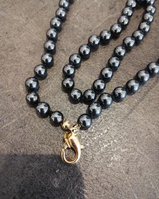 collana perle nere ematite 