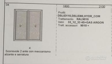 PORTA FINESTRA -VETRATA scorrevole