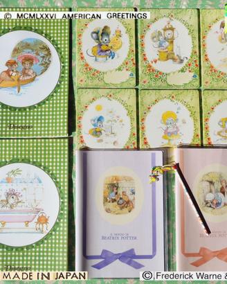 VINTAGE 1980 Cartoleria Beatrix Potter animali NEW