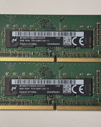 RAM laptop DDR4 SODIMM 2x8 GB 2400MHz - TOT 16GB