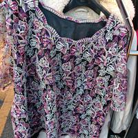 Maglia sottogiacca fiorata ricamata TG 48 