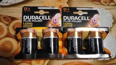 Confezioni 4 pile duracell d2 Nuove