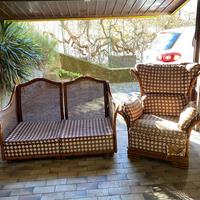Set divano e poltrona vintage