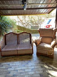 Set divano e poltrona vintage