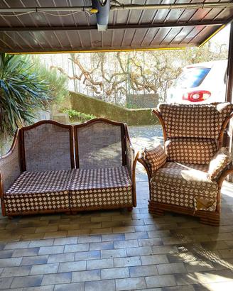Set divano e poltrona vintage