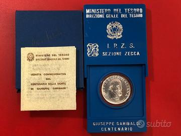 Moneta 500 Lire Argento "Giuseppe Garibaldi" 1982