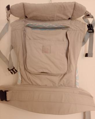 marsupio ergonomico bebè GAGAKU  beige azzurro 